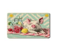 Fanciful Tappetino scolapiatti per bancone della cucina, tappetino scolapiatti in gomma assorbente vintage con animali della fattoria, tappetino decorativo estivo per bancone della cucina, 30,5 x 50,8
