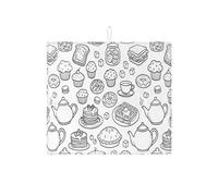 Fanciful - Tappetino scolapiatti per dessert per bancone della cucina, motivo panetteria, assorbente, per tutto l'anno in microfibra, 40,6 x 45,7 cm