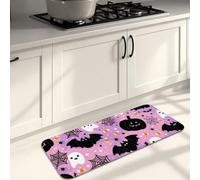 Fanciful - Tappeto da cucina con fantasia a pipistrello e fantasma, morbido, imbottito, comodo, lavabile, antiscivolo, per lavello della cucina, lavanderia, bagno, 40,6 x 117,6 cm