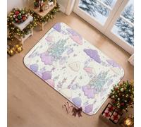 Fanciful Winter Castle Landscape Runner Tappeto 2x3 | Tavolozza di colori pastello, runner tappeto, illustrazione fantasiosa del castello, estetica morbida da sogno