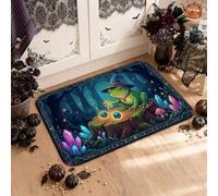 Fanciful Wizard - Tappeto da cucina a tema foresta anfibia con rane, 40,6 x | Fantasioso tema foresta, tappeto per lavello da cucina, rane mago, arte fantasy, decorazione per cucina autunnale