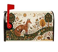 Fanciful Woodland Foxes - Copertine magnetiche per cassetta postale, 45,7 x | Creature del bosco, involucri per cassette postali, stile artistico, tema raccolto autunnale, appello a marciapiede