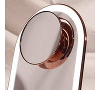 Fancii Lara Specchio Ingranditore Staccabile 10x, Attacco Magnetico, Compatibile con Specchio per Trucco Vera (non inclusi) (Oro Rosa)