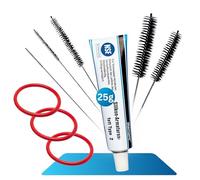 fancility® Set per unità di infusione DeLonghi & AEG 25 g grasso in silicone per macchine da caffè automatiche, 3 guarnizioni, tra cui ECAM ESAM ETAM Gruppo di erogazione 5 spazzole per la pulizia del