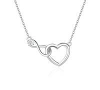 FANCIME 14 carati autentico oro massiccio Infinity amore cuore gioielli con collana moissanite braccialetto regalo di compleanno per donne mamma e donna, Oro giallo