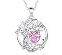 FANCIME Collana da donna con albero della vita, in argento Sterling 925, con ciondolo a forma di albero della vita, ideale come regalo per donne e ragazze, lunghezza: 40 + 5 cm, Argento sterling