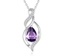 FANCIME Collana da donna in argento Sterling 925, con ciondolo a forma di goccia, con ciondolo a forma di infinito, ideale come regalo per donne e ragazze, lunghezza della catena: 40 + 5 cm, Zirconia