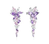 FANCIME Glicine sussurri collezione di gioielli in argento sterling placcato oro bianco simulato diamante collana bracciale orecchini compleanno festa della mamma matrimonio gioielli regali per voi