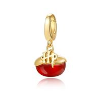 FANCIME Harry Potter x Collaboration - Bertie Bott’s Beans Charm - Pumpkin Flavor, Sterling Silver Charms Necklace Jewellery Gift for Women Girls