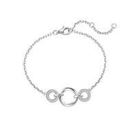 FANCIME Infinity Eternal Embrace Bracciale da donna in argento Sterling 925 placcato oro bianco delicato diamante simulato infinito tre simboli gioielli anniversario compleanno festa della mamma
