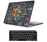 Fancity Compatibile con MacBook Pro 14 pollici Case 2023 2022 2021 Release M2 A2779 A2442 M1 Pro/Max Chip con Touch ID, custodia protettiva in plastica rigida con copertura per tastiera, Idea