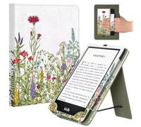Fancity Custodia compatibile con Kindle Paperwhite di 12a/11a generazione e Colorsoft Signature Edition 2024 2025, Smart Wake Sleep con cavalletto da polso custodia per eReader da 6,8/7", giardino di