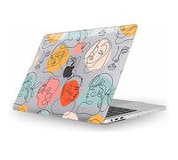 Fancity Custodia compatibile con MacBook Pro 14 pollici M1 Pro / M1 Max A2442 2021 2022, Custodia Protettiva in Gomma Morbida per MacBook Pro 14.2" A2442 con Touch ID, Art Face