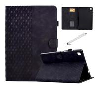 Fancity Custodia per iPad 9a 8a 7a Generazione (versione 10,2 pollici 2021/2020/2019), Custodia in Pelle con Intelligente Sveglia/Dormire Stand e Portamatite e Slot per Schede, Black