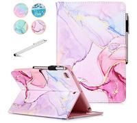 Fancity Custodia per iPad di 9a generazione 2021, per iPad 8a 7a generazione (versione 2020/2019), custodia in pelle PU da 10,2 pollici con portapenne, slot per carte di credito Smart Wake Sleep Stand