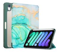 Fancity Custodia per iPad Mini 6 2021 (8,3 pollici), mini custodia di 6a generazione con portapenne, supporto Touch ID e ricarica iPencil Tri-fold con Smart Auto Wake/Sleep, menta