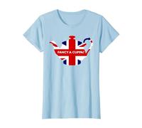 Fancy A Cuppa, Frase Britannica «Would You Like a Cup of Tea»? Maglietta, Donna, Celeste, M