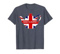Fancy A Cuppa, Frase Britannica «Would You Like a Cup of Tea»? Maglietta, Uomo, Pervinca, XL