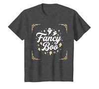 Fancy Boo: Boo-JEE Halloween Ghost Art per Uno Stile spettrale Maglietta, Bambini, Grigio Scuro, 3 Anni