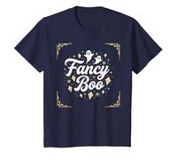 Fancy Boo: Boo-JEE Halloween Ghost Art per Uno Stile spettrale Maglietta, Bambini, Navy, 3 Anni