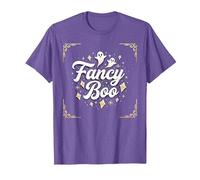 Fancy Boo: Boo-JEE Halloween Ghost Art per Uno Stile spettrale Maglietta, Uomo, Viola mélange, L