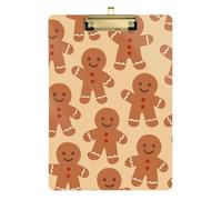 Fancy Clipboard Plastica per Calcio Softball Coaching Dimensioni 9 x 12 Gingerbread Uomini Modello
