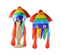 Fancy Dress Rainbow Squid Hat Gay Pride Accessory - Adult Size