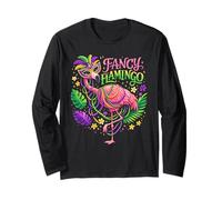 Fancy Flamingo Lover Party Carnevale Divertente Mardi Gras Parade Maglia a Manica