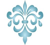 Fancy Fleur de lis stencil - riutilizzabile di iris Sword Lily fleur-de-lis fleur-de-lys stencil da - 16.5 x 20.5cm - L