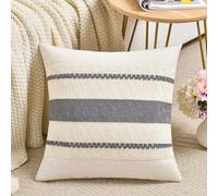 Fancy Homi Set di 1 federa decorativa per cuscino da 40,6 x 40,6 cm, per divano, letto, sedia, interni, vintage, rustico, retrò, decorazione per la stanza, in morbido cotone spesso, fatto a mano