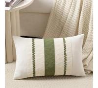 Fancy Homi Set di 1 federa decorativa per cuscino lombare stile bohémien, 30,5 x 50,8 cm, per divano, letto, sedia, moderna, biologica, casa colonica, decorazione per la casa, in morbido cotone con