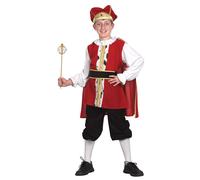 Fancy Me RAGAZZI 5 PEZZI ROSSO TUDOR MEDIEVALE Natività Re Costume di Natale 4-1