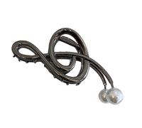 Fancy Musical Note Hair Claw Clip Women & Girls, Non-Slip Metal Hairpins With Musical Score Design, Stylish Strong Hair Clips, Elegant Music Lover’s Accessory, For Thick Or Fine Hair