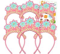 Fancy Nancy - Set di accessori per capelli per ragazze, con 6 fasce per capelli per feste in maschera e tatuaggi temporanei, bomboniere per feste di compleanno per bambini