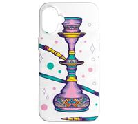 Fancy Narghilè Smoking Tabacco Shisha Multicolore Custodia per iPhone 16 Plus