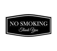 Fancy NO Smoking Thank You Sign (nero) - Piccolo