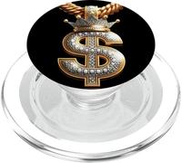 Fancy oro e diamante dollaro segno Bling PopSockets PopGrip per MagSafe