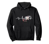 Fancy Pet Rat Heartbeat EKG Stuff Accessories Pulse Line Felpa con Cappuccio