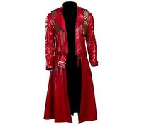 Fancyd DMC Devil May Cry 5 Dante Costume Cosplay Cappotto Rosso, ecopelle, L