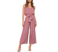FANCYINN Donne 2 Pezzi Casual Tracksuit Estate: Canotta Senza Maniche e Pantaloni di Carta Outfits a Vita Alta, Comfy Gilet Set Top e Pantaloni Rosa Ciliegia Chiaro M