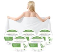 fancyou Asciugamano da Bagno Compresso Grande - 140cm x 70cm Usa e Getta Asciugamani da Bagno per il Viaggio - Salviette da Viaggio Ottimo per Hotel Campeggio Spiaggia Nuoto Vacanza[12 Pack Rosa]