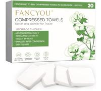 Fancyou Asciugamano pressato grande con borsa per il trasporto, asciugamano viso usa e getta ultra morbido, cotone ispessito di dimensioni da viaggio salviette per il viso salviette per il viso per il