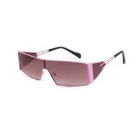 FancyPink Y2K Occhiali da sole per le donne - Retro rettangolare Wrap Around Eyewear-2000S Non-polarizzato Metal Frame, A2 viola/viola