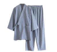 FANCYPUMPKIN Abito da Pigiama Kimono in Stile Giapponese da Uomo - [Taglia L-A12]