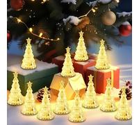 Fancysky 12 Pezzi Luci Notturne per Albero Natale, Albero diNatale Illuminato Led, Luminosa Neon per AlberodiNatale, Lampada da Decorazione Natalizia, Luci per Abete, Illumina Tua Vigilia di Natale