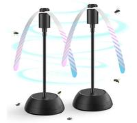 Fancysky 2 Pezzi Acchiappa Mosche, Repellente per Mosche, ScacciaMosche da Tavolo, Repellente per Mosche, Piegare e Appendere, per Interni ed Esterni (Nero A-Batteria)