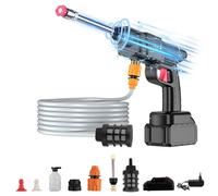 Fancysky Pistola Idropulitrice a Batteria, Idropulitrice Pavimenti Esterni, Idropulitrice Auto, Idropulitrice Parkside, Idropulitrice Elettrica, Pistola Lavaggio Auto, Pulivapor Alta Pressione (Spina）