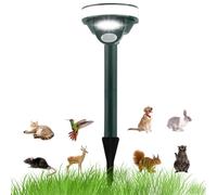Fancysky Spaventatore per gatti ad ultrasuoni solare per giardino,Repellente Ad Ultrasuoni Per Piccioni A Energia Solare,IPX4 Ultrasuoni impermeabile per giardino per giardino, contro gatti