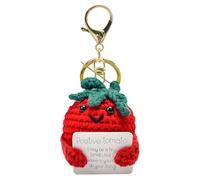 FANCYWUXI Patata Positiva, Mini Giocattoli Di Patate, Divertente Patata Positiva Peluche Maglieria Con Portachiavi E Carta Energia Positiva Per Il Migliore Amico (Positive Tomato)