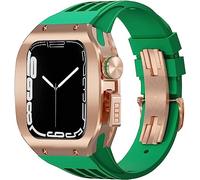 Fanda di orologi in gomma in lega in lega di titanio con fori ， per la serie 8 7 6 5 4 SE 45mm 44mm Sport Sport con custodia per paraurti resistenti alle scosse in acciaio inossidabile per uomini Mod